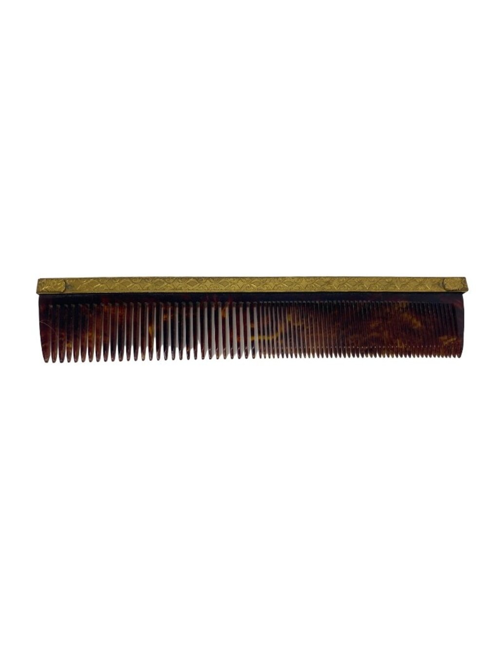 Vintage Ornate Tortoiseshell & Gold Tone Comb Dresser